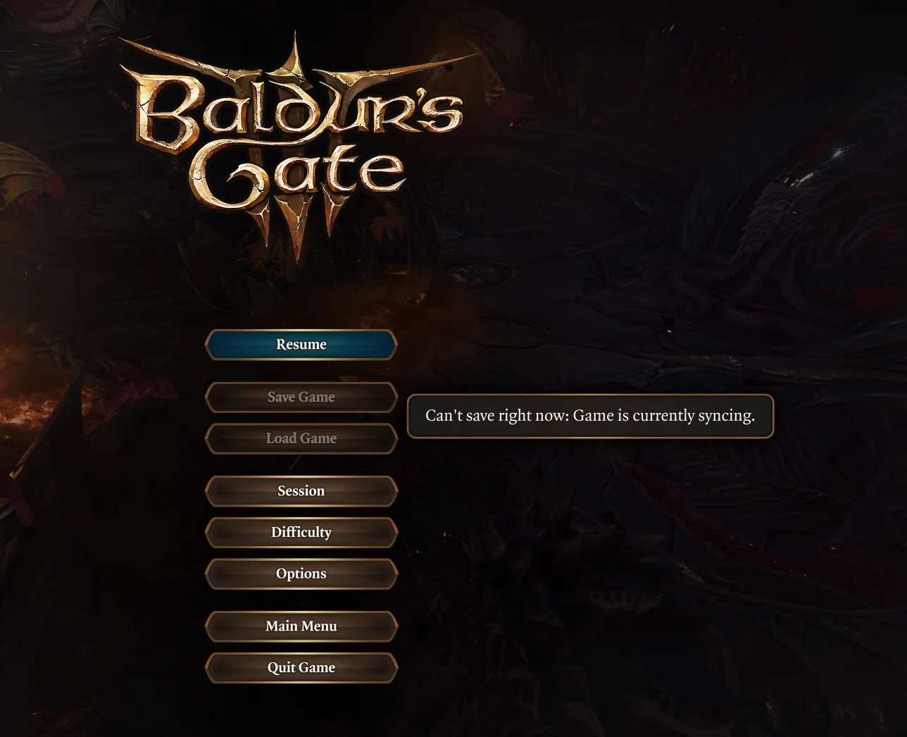 Baldur's Gate 3 No se puede guardar partida: Solución